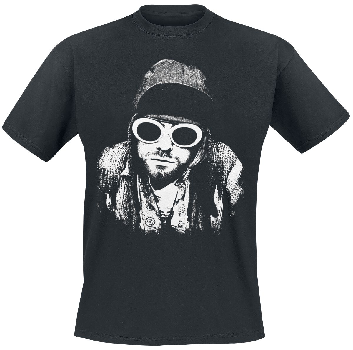Image of Kurt Cobain One Colour T-Shirt schwarz