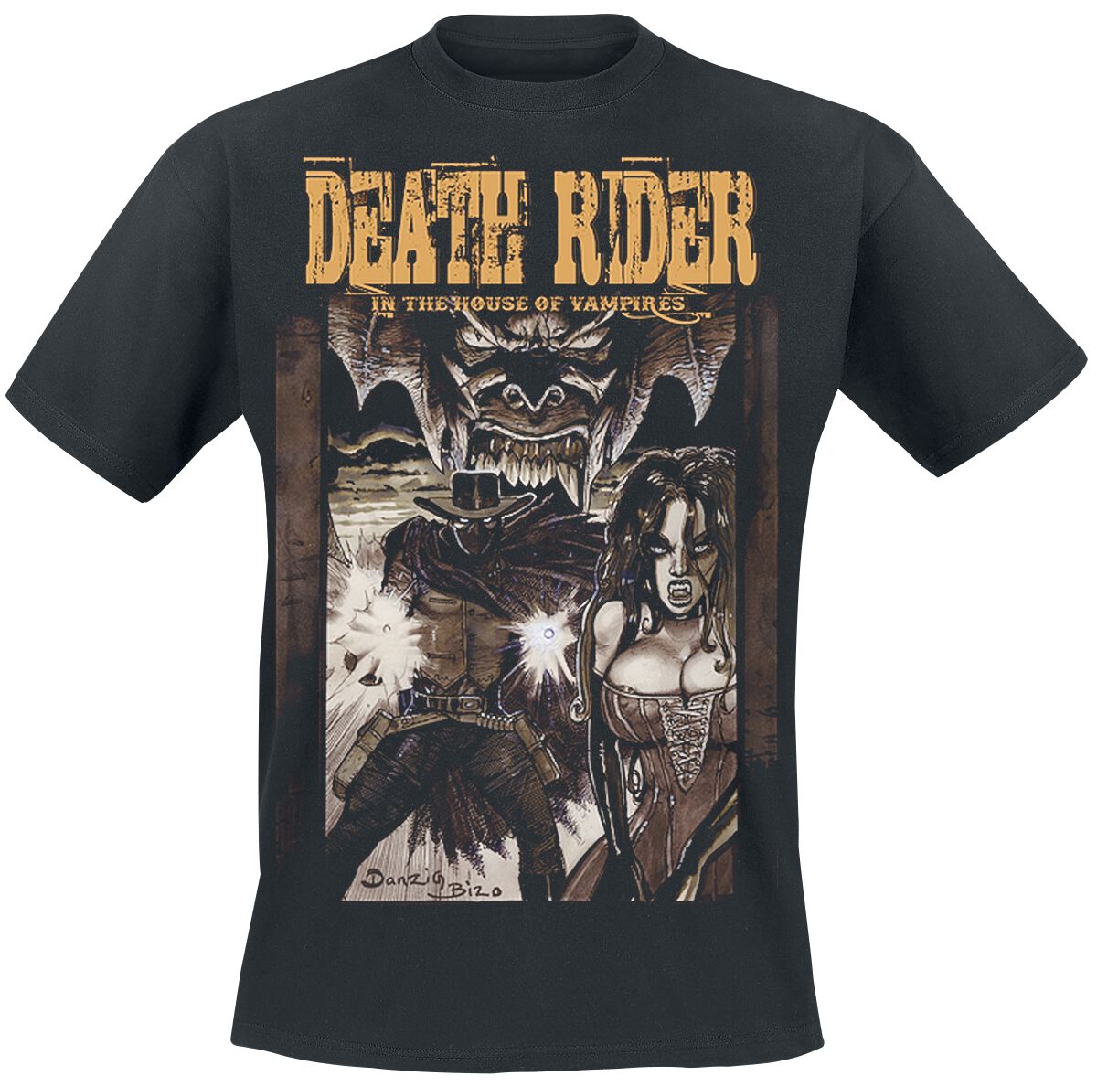 Death Rider In The House Of Vampires T-Shirt black