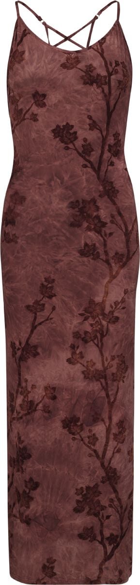 Killstar - Gothic Långklänning - Twilight Viper Flocked Maxi Dress - XS 4XL - för Dam - röd