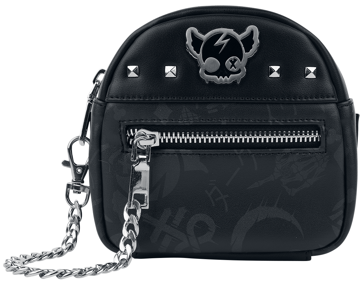 Black Blood by Gothicana - Gothic Gürteltasche - Phat Kandi X Black Blood by Gothicana - für Damen - schwarz/weiß