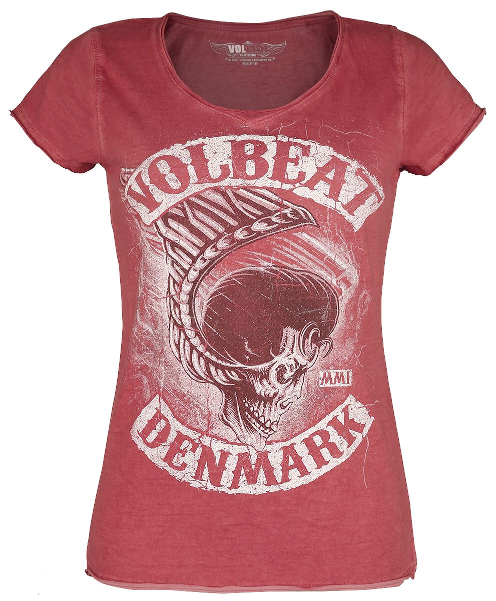 T-Shirt Manches courtes de Volbeat - Denmark - L à 4XL - pour Femme - rouge