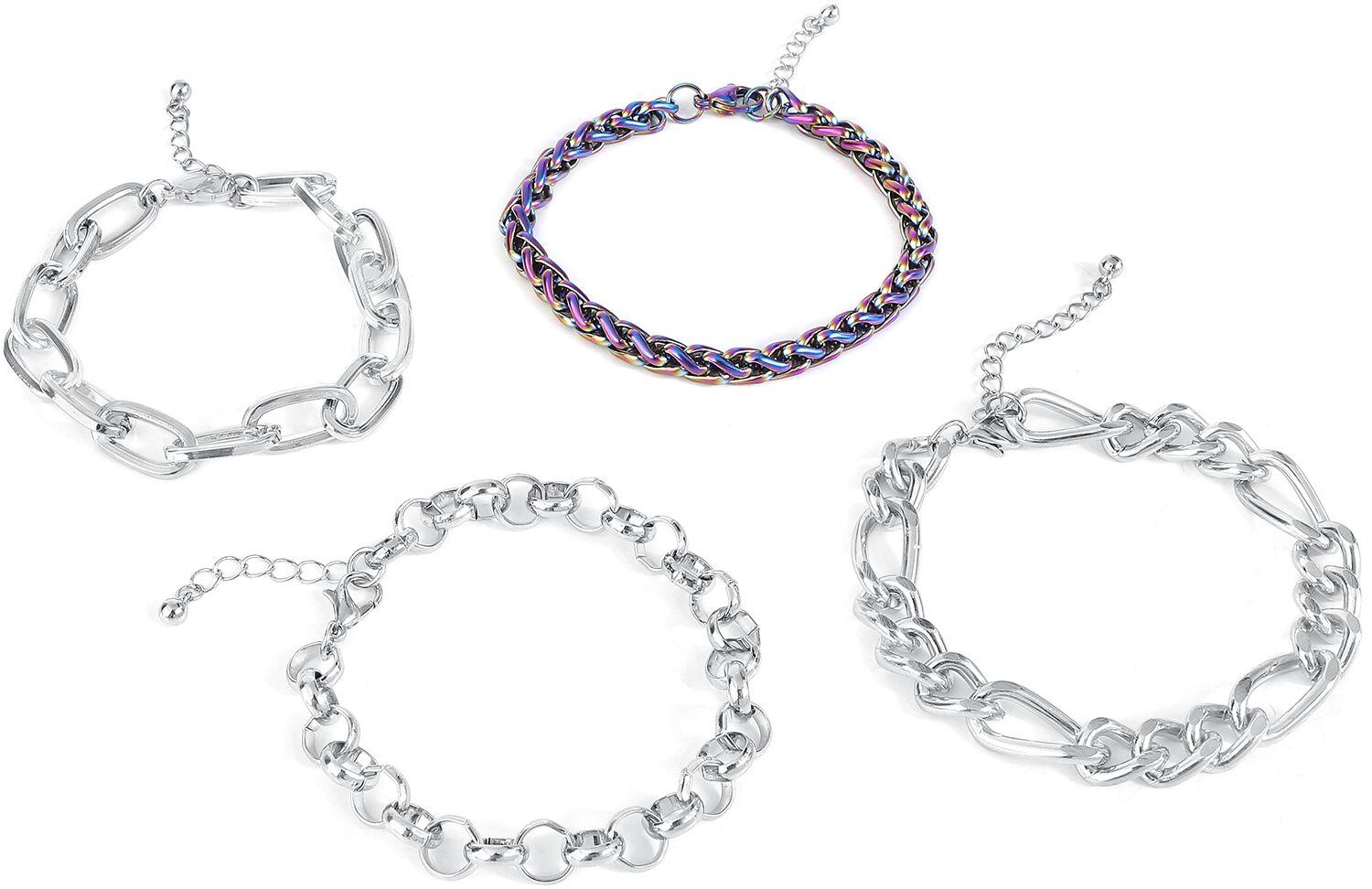 Set de bracelets de Full Volume by EMP - Anodized Basic Chains - pour Femme - couleur argent