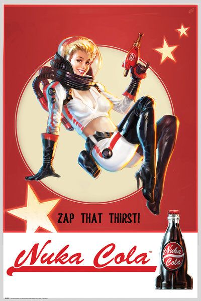 Image of Fallout Nuka Cola Poster multicolor