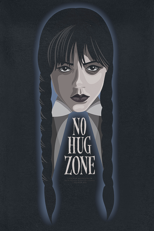 Wednesday No Hug Zone T-Shirt schwarz