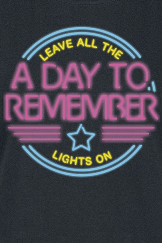 Band Merch Bekleidung Leave All The Lights On | A Day To Remember T-Shirt