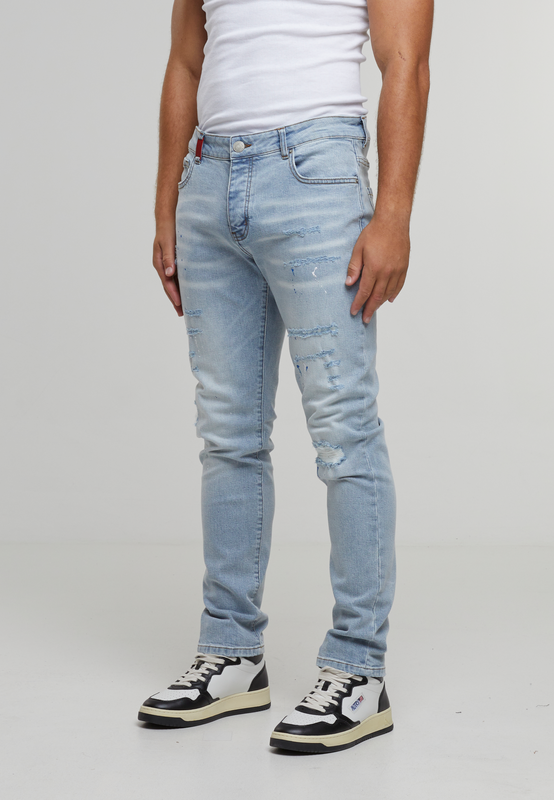 4255773723564 - LEONARDO RIPPED SLIM FIT JEANS Jeans hellblau in 38 4255773723564 - LEONARDO RIPPED SLIM FIT JEANS Jeans hellblau in 38