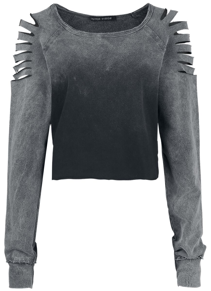 Sweat-shirt de Outer Vision - Gilda - XXL à 3XL - pour Femme - noir