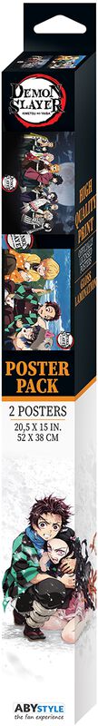 Filme & Serien Demon Slayer Demon Slayer - Poster 2er Set Chibi Design | Demon Slayer Poster