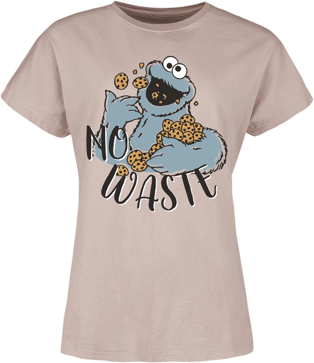Sesamstraße T-Shirt - No Waste - S bis XXL - für Damen - Größe XL - altrosa  - EMP exklusives Merchandise!