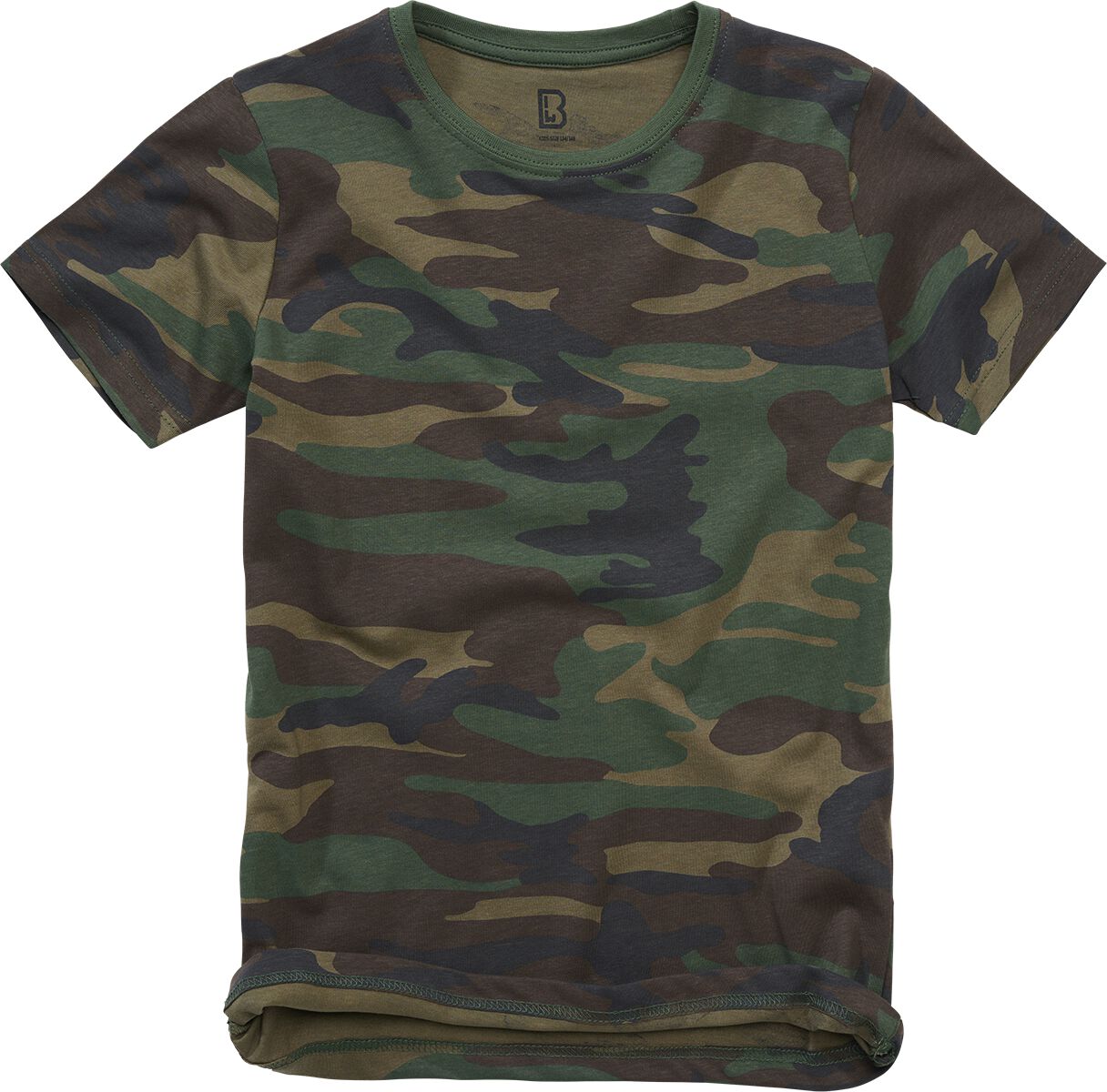 T-shirt de Brandit - T-Shirt Enfant - 170/176 - pour filles & garçonse - camouflage forêt