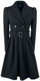 Black Vintage Swing Coat, H&R London, Wintermantel
