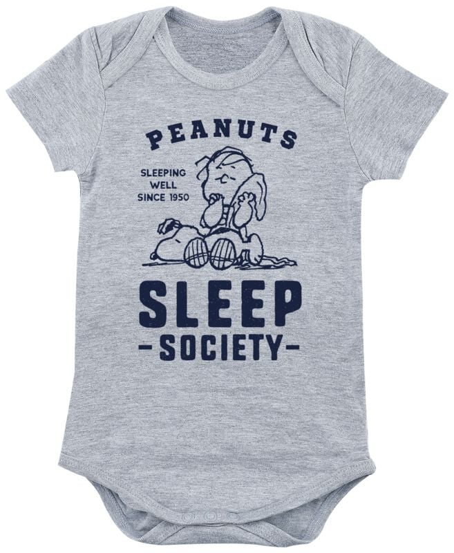 4250979886631 - Charlie Brown und Snoopy - Sleep Society Body grau meliert in 50 56