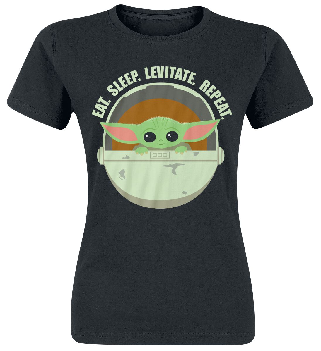 Star Wars The Mandalorian - Eat, Sleep, Levitate T-Shirt black