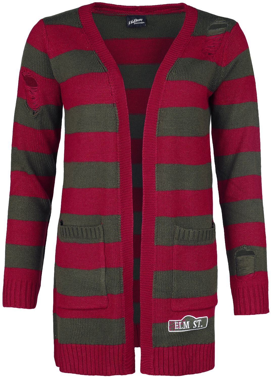 Image of Cardigan di A Nightmare On Elm Street - Elm Street - S a XXL - Donna - rosso/verde