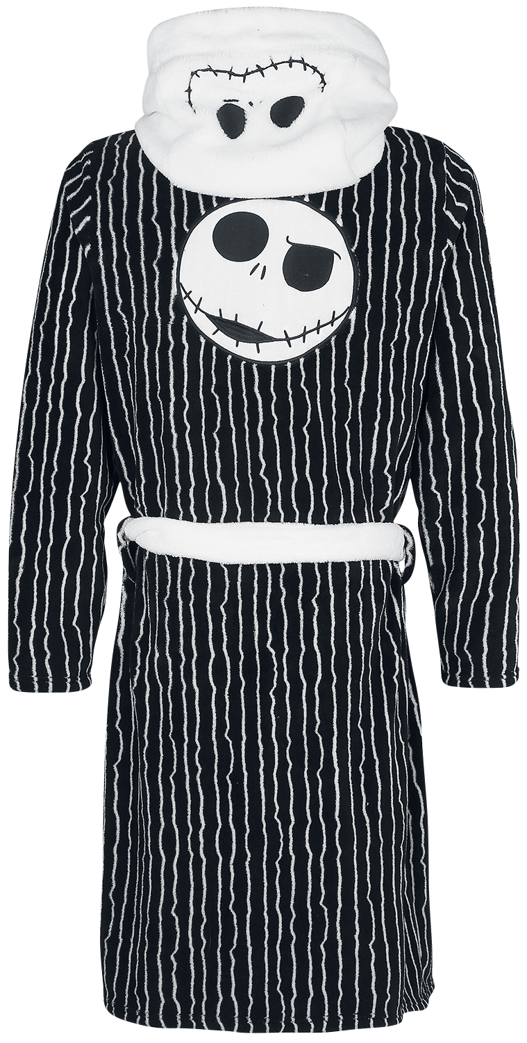 The Nightmare Before Christmas Jack Bademantel schwarz weiß