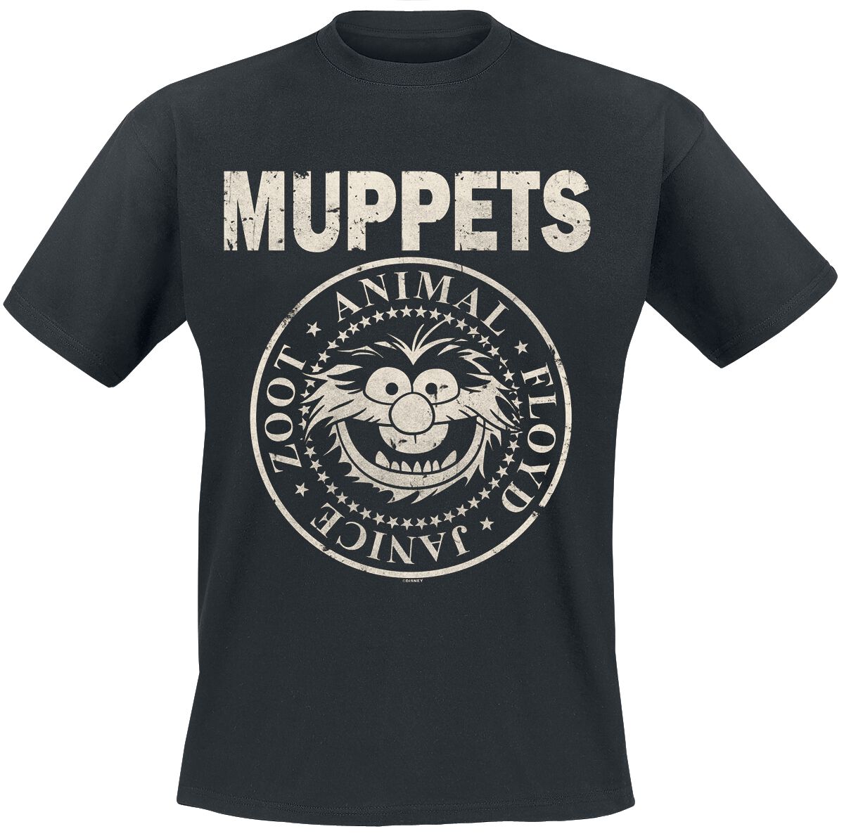 Die Muppets Animal - Rock ´n Roll T-Shirt schwarz in M