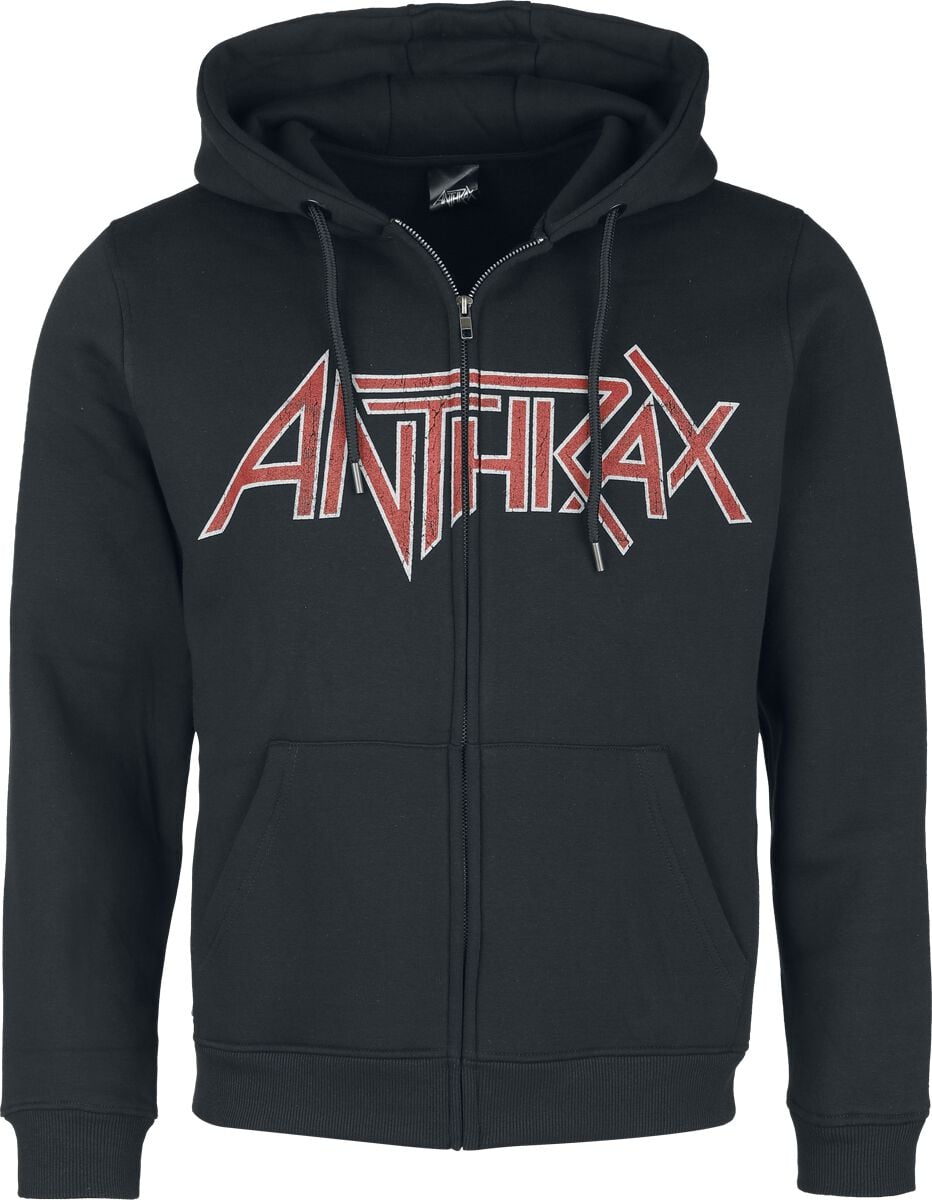 Sweat-shirt zippé à capuche  de Anthrax - Skater Guy - S à XXL - pour Homme - noir
