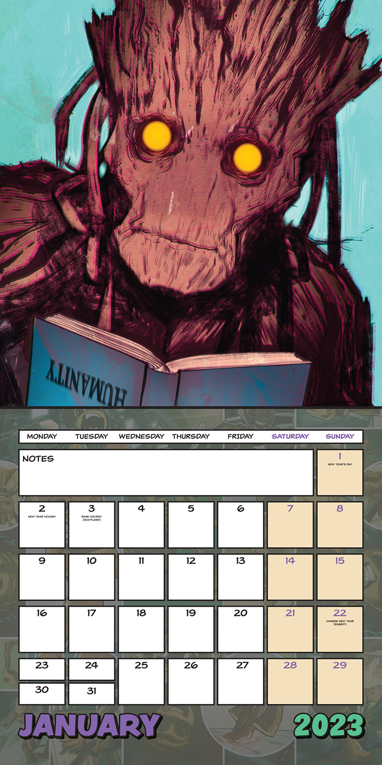 Guardians Of The Galaxy Wandkalender 2023 Wandkalender multicolor