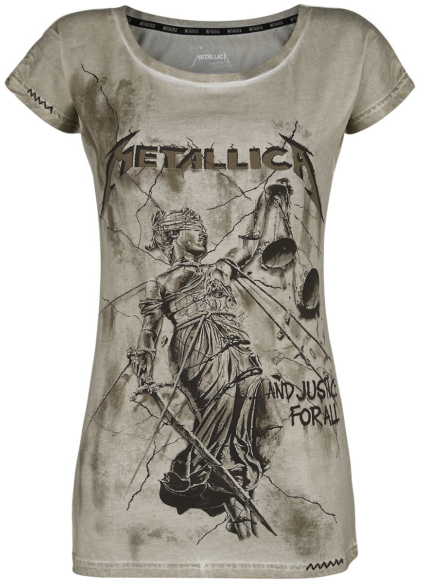 T-Shirt Manches courtes de Metallica - EMP Signature Collection - XL à XXL - pour Femme - kaki