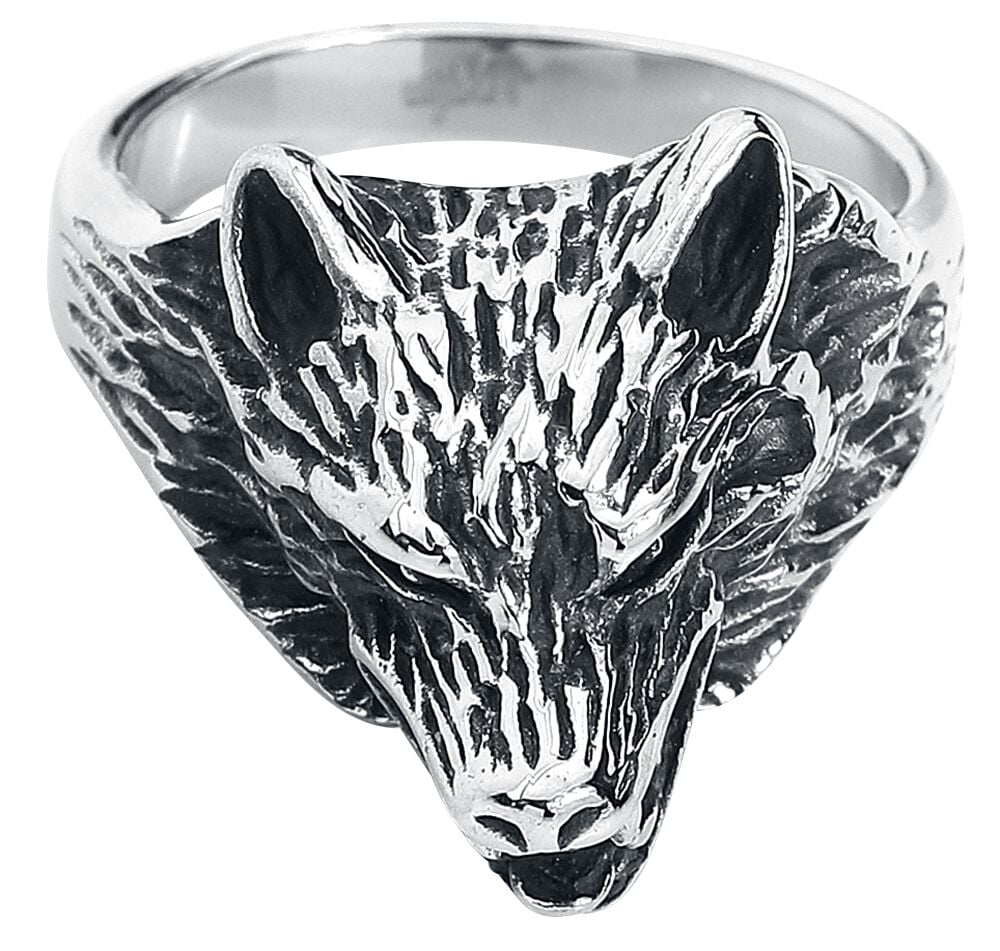 etNox hard and heavy Wolf Packs Ring silberfarben etNox hard and heavy Wolf Packs Ring silberfarben