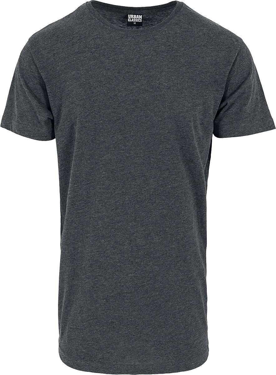 Urban Classics T-Shirt - Shaped Long Tee - S bis 3XL - für Männer - Größe S - charcoal