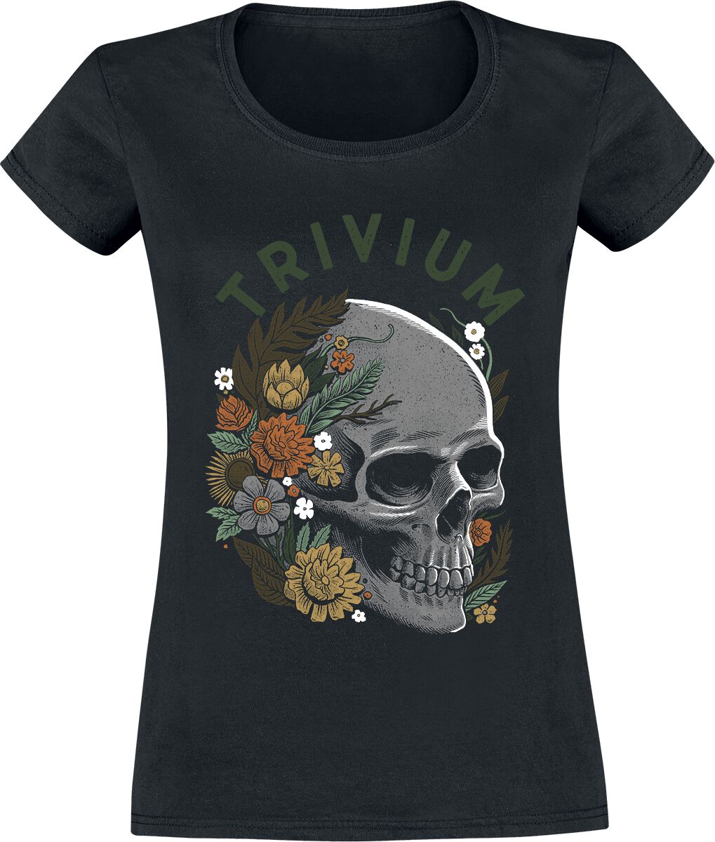 Image of Trivium Floral Skull Girl-Shirt schwarz