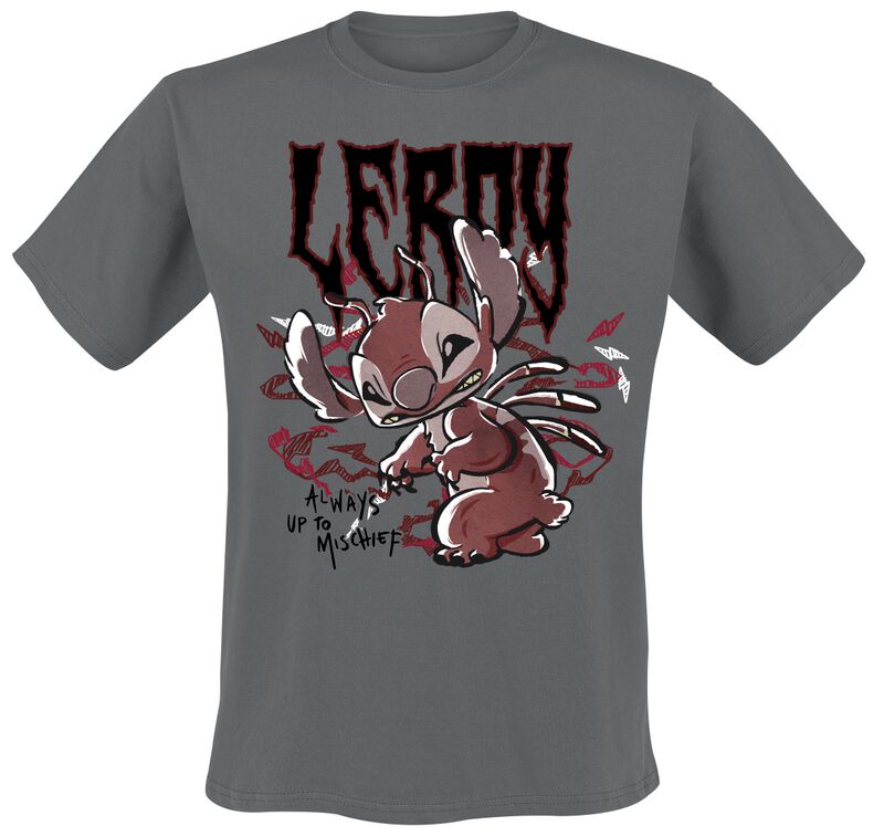 Lilo & Stitch Disney T-Shirt - Leroy - for Men - grey