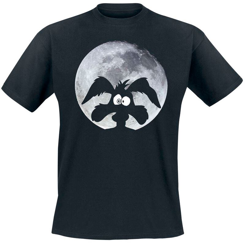 Looney Tunes T-shirt - Coyote - Moonlight - Heavyweight - S 5XL - för  svart