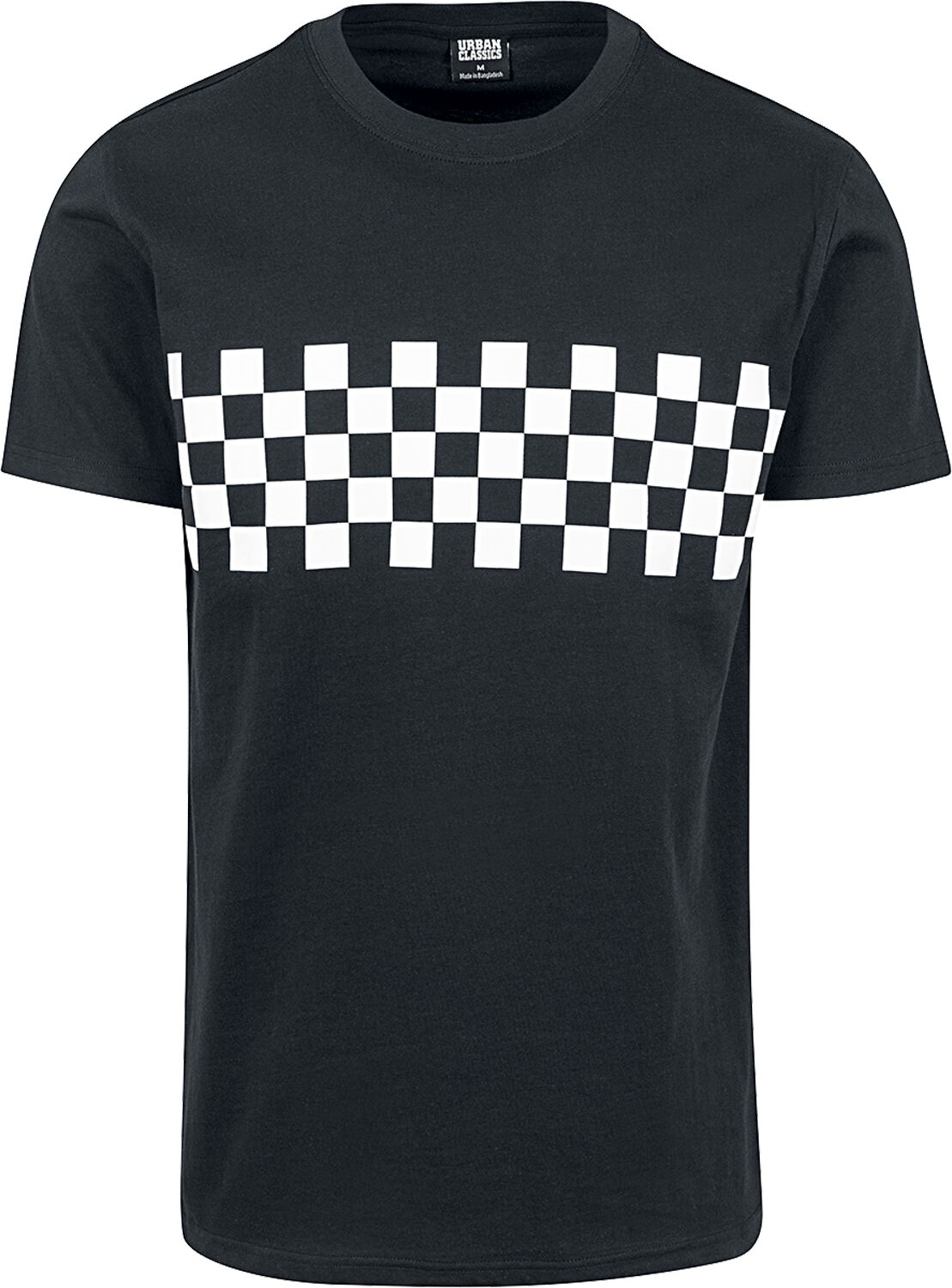 Urban Classics Check Panel Tee T-Shirt schwarz in 3XL