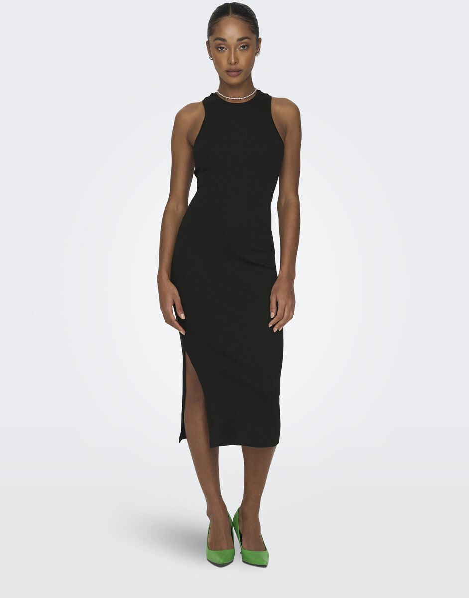 Image of Abito media lunghezza di Only - Onlbelfast S/L midi dress JRS NOOS - XS a XL - Donna - nero