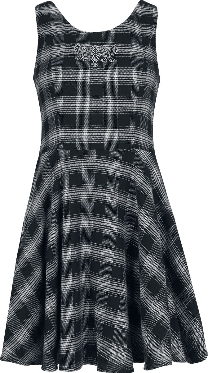 Levně Black Premium by EMP Pagan Roots Checked Dress Šaty černá