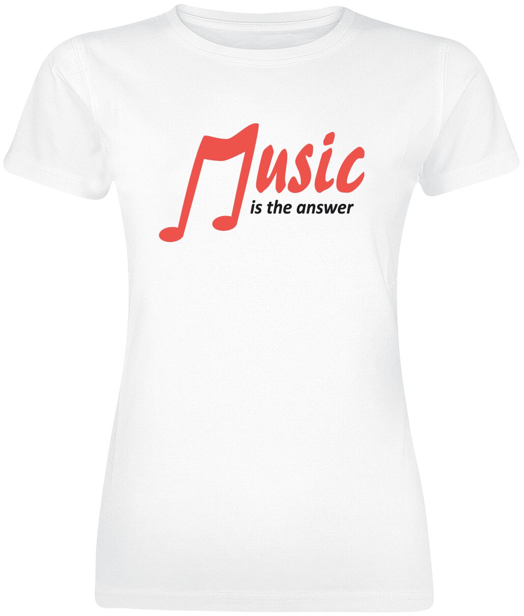 Music Is The Answer T-Shirt weiß von Sprüche