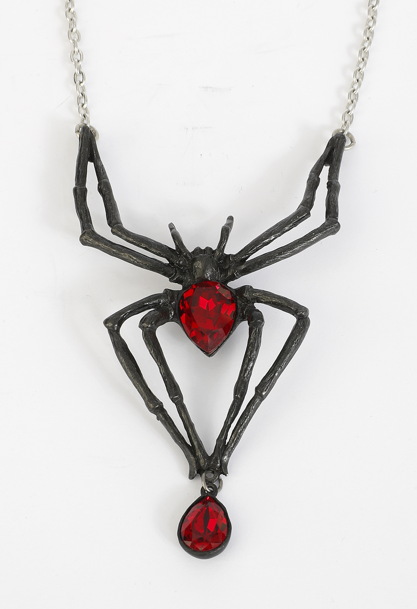 Alchemy Gothic - Gothic Halskette - Black Widow - für Damen - schwarz