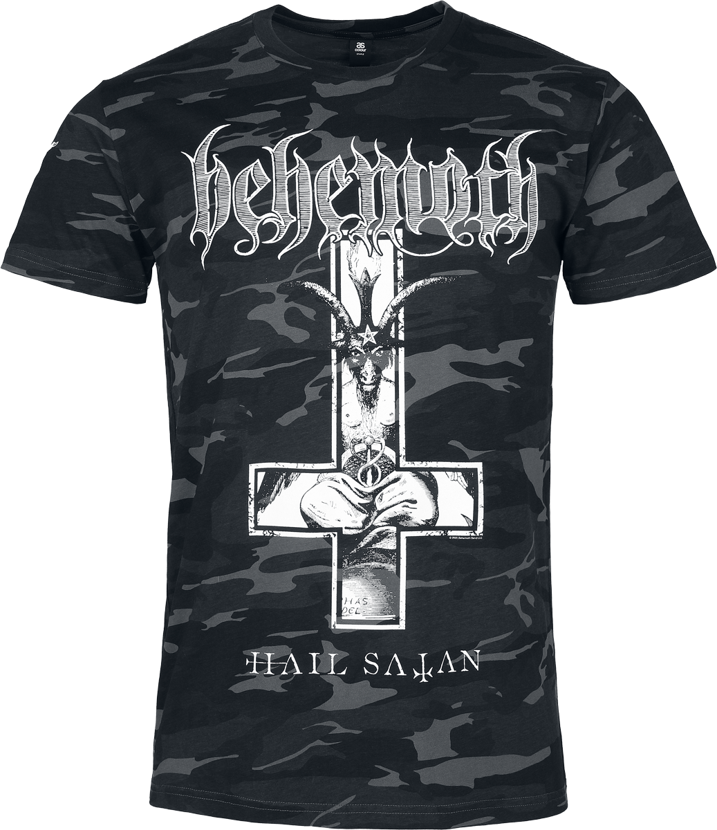 Behemoth  T-Shirt - Hail Satan - The Unholy Trinity Tour 2025 - for Men - black camo
