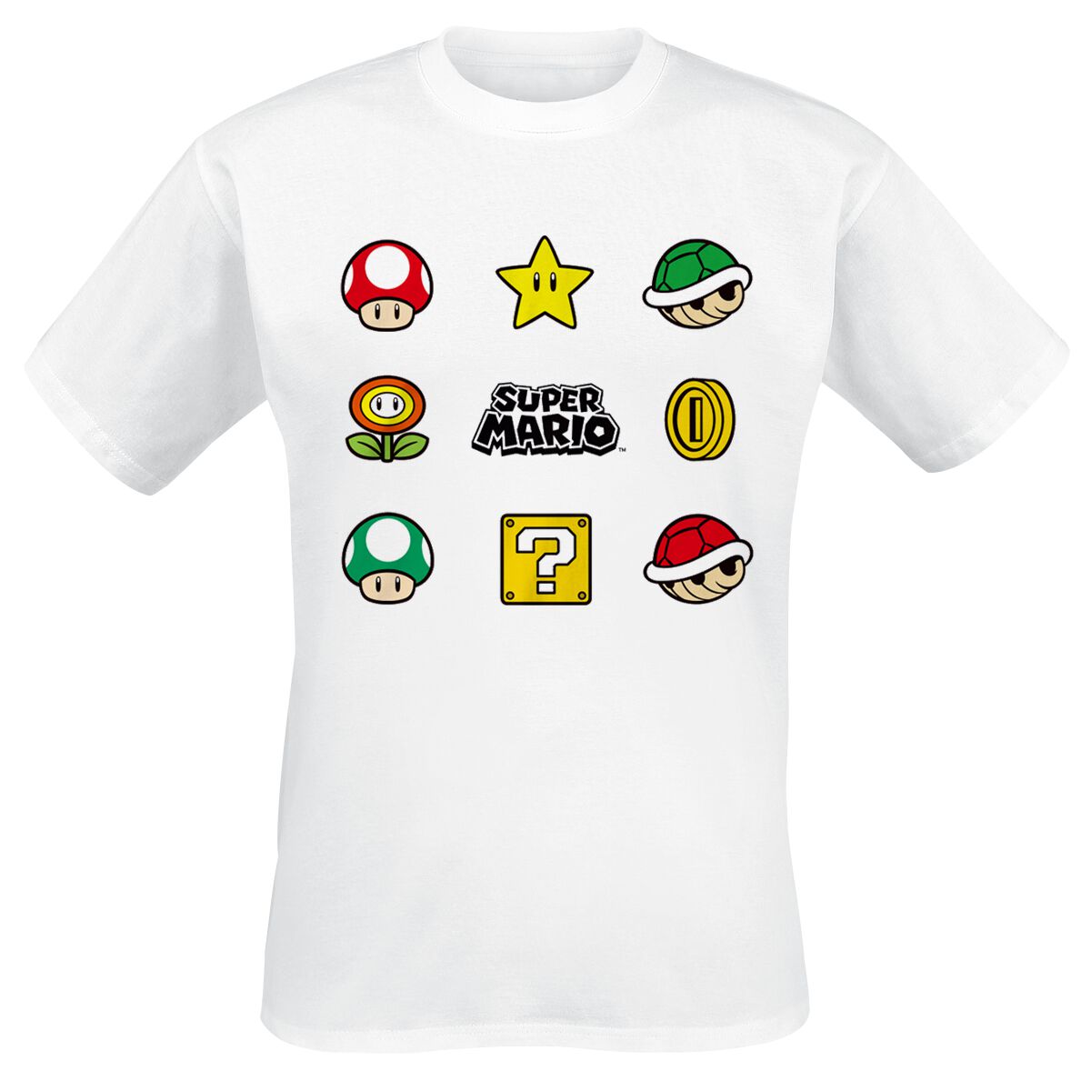 Items T-Shirt weiß von Super Mario