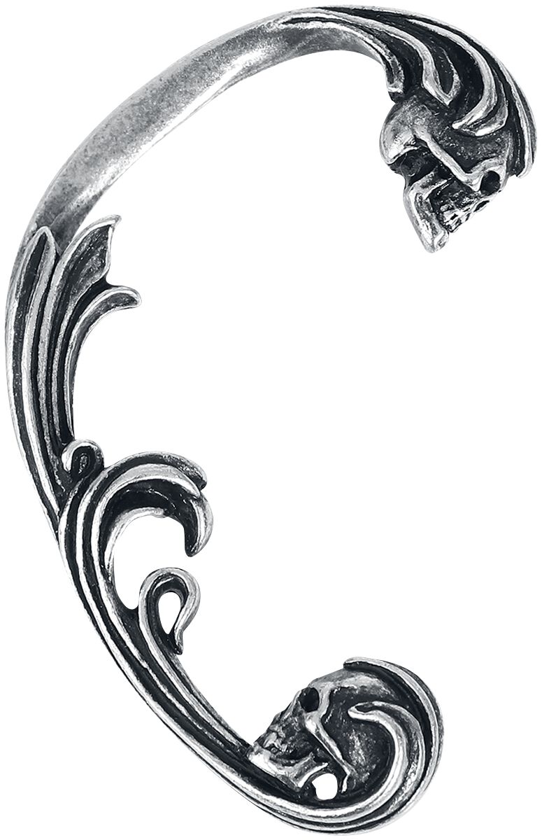 Bijou d'oreille Gothic de Alchemy Gothic - Dece's de Rocaille - pour Femme - couleur argent