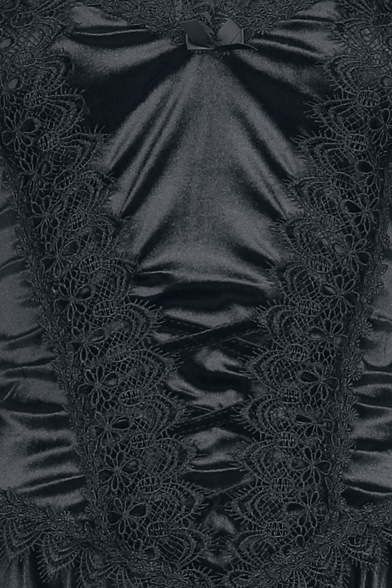 Thumbnail - Sinister Gothic Gothic Dress Mittellanges Kleid schwarz in S