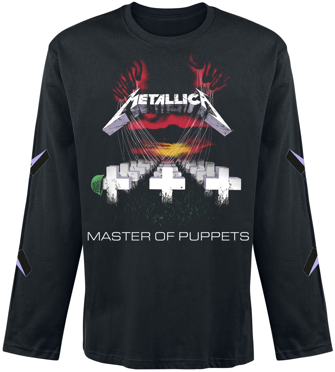 Metallica Master Of Puppets Langarmshirt schwarz in XL