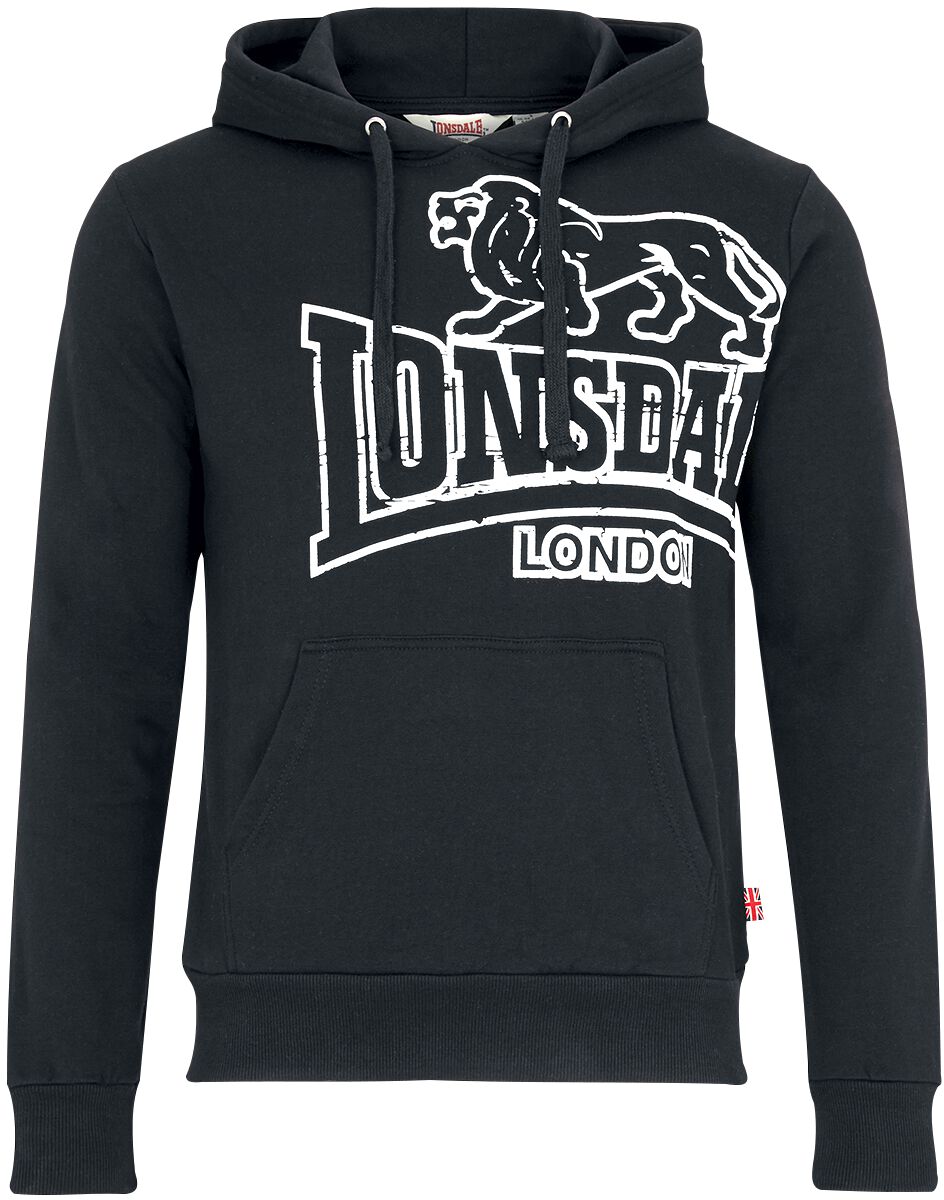 Levně Lonsdale London Tadley Mikina s kapucí černá