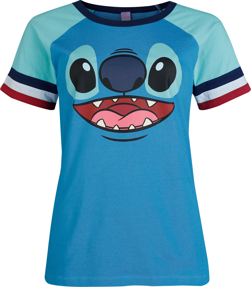 T-shirt Disney van Lilo & Stitch - Stitch - Face - Vrouwen - blauw