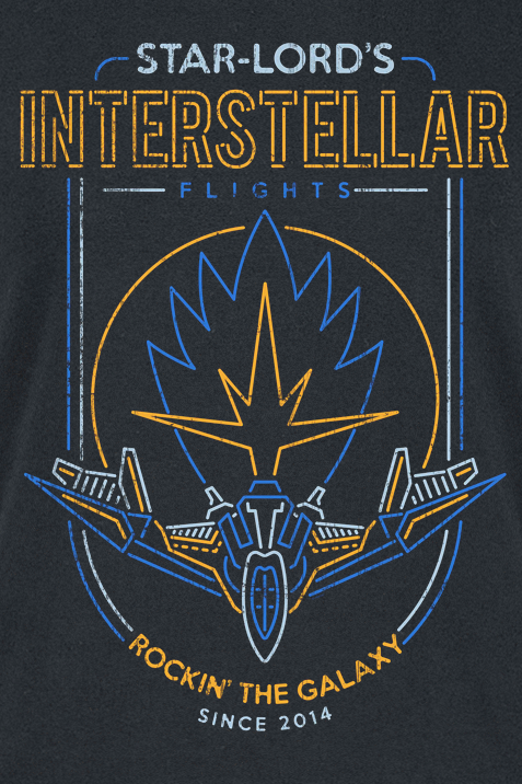 Guardians Of The Galaxy Interstellar Flights T-Shirt schwarz