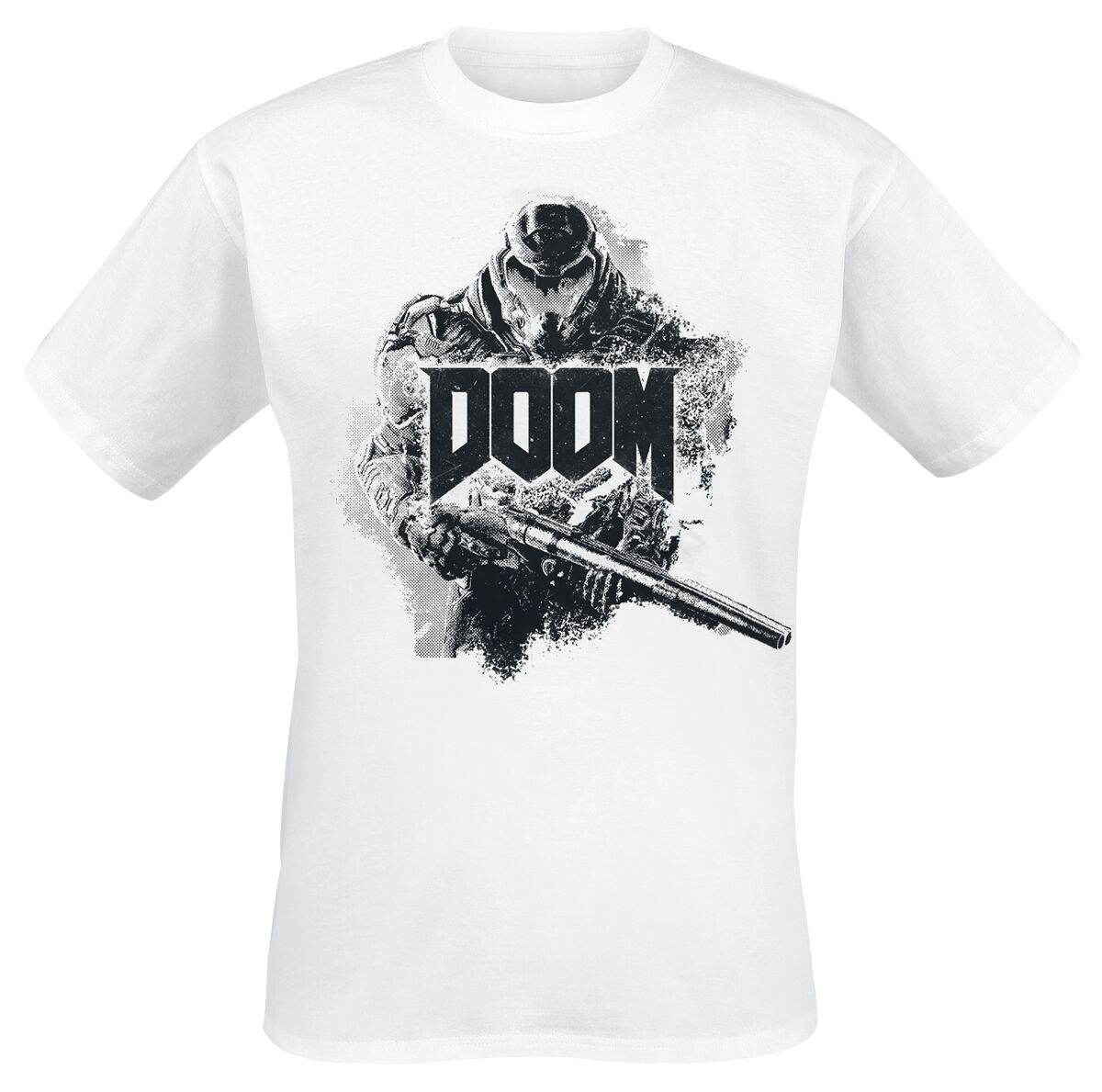 T-Shirt Manches courtes Gaming de Doom - Slayer - S à XL - pour Homme - blanc