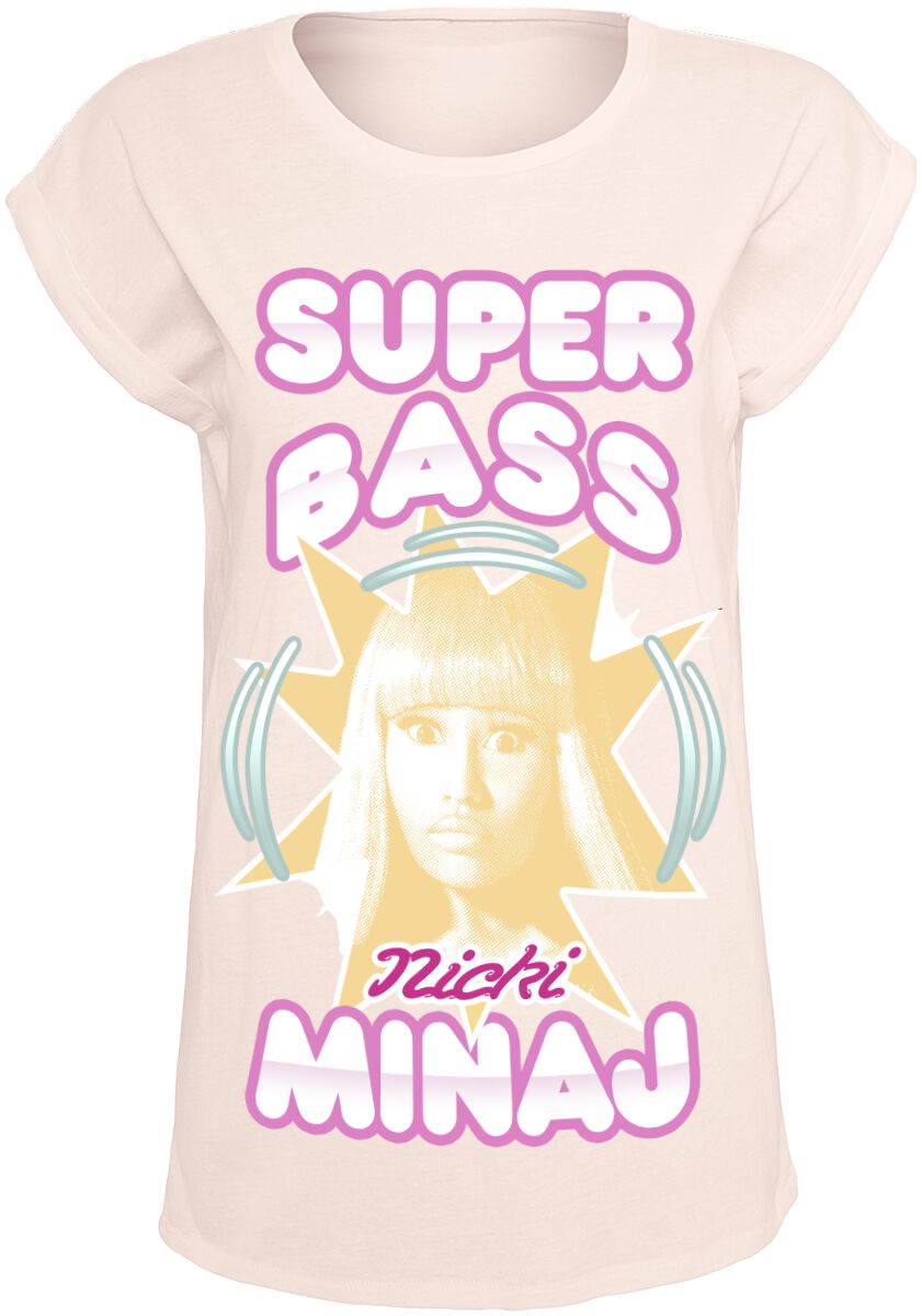 Nicki Minaj T-Shirt - Super Bass - S bis XXL - für Damen - Größe XXL - rosa  - Lizenziertes Merchandise!