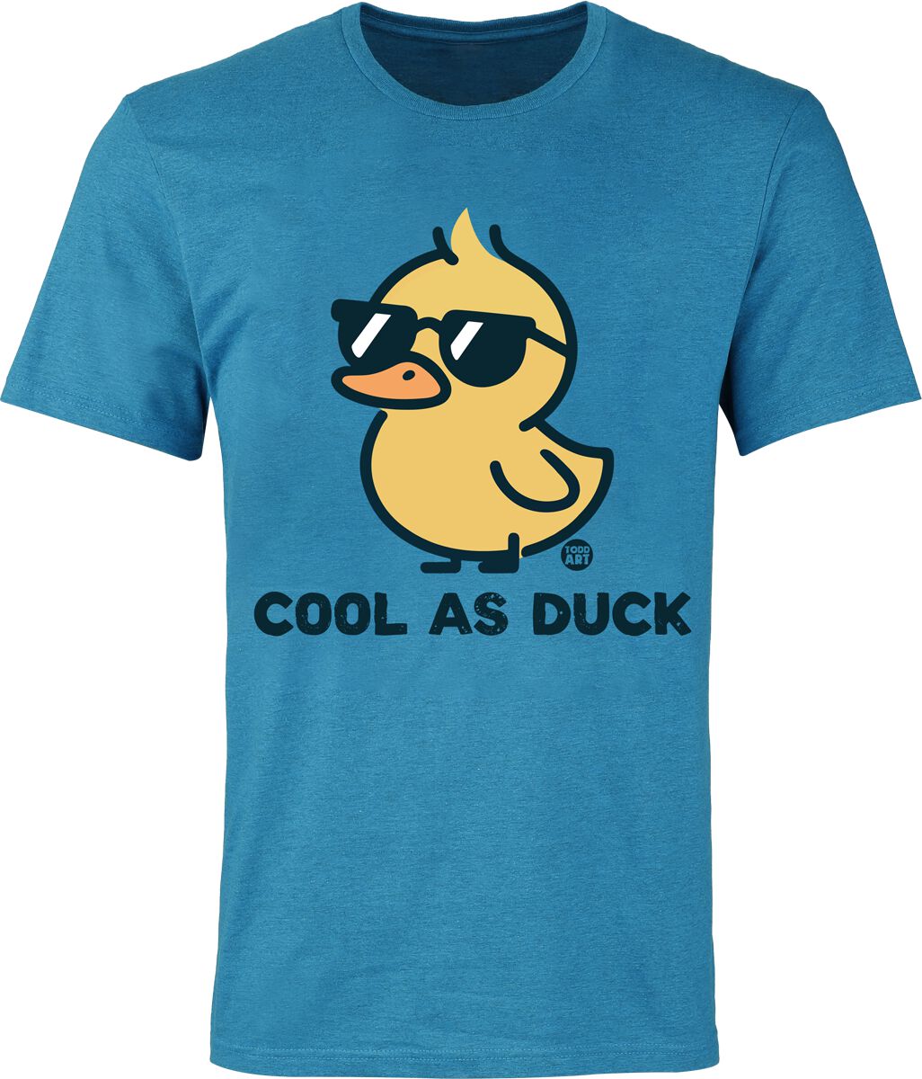 Todd Goldman - Fun T-shirt - Cool As Duck - XL tot 3XL - voor Mannen - blauw
