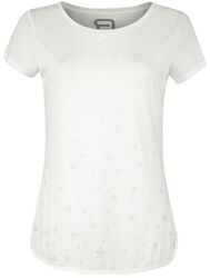 Sport und Yoga - weißes T-Shirt mit Print