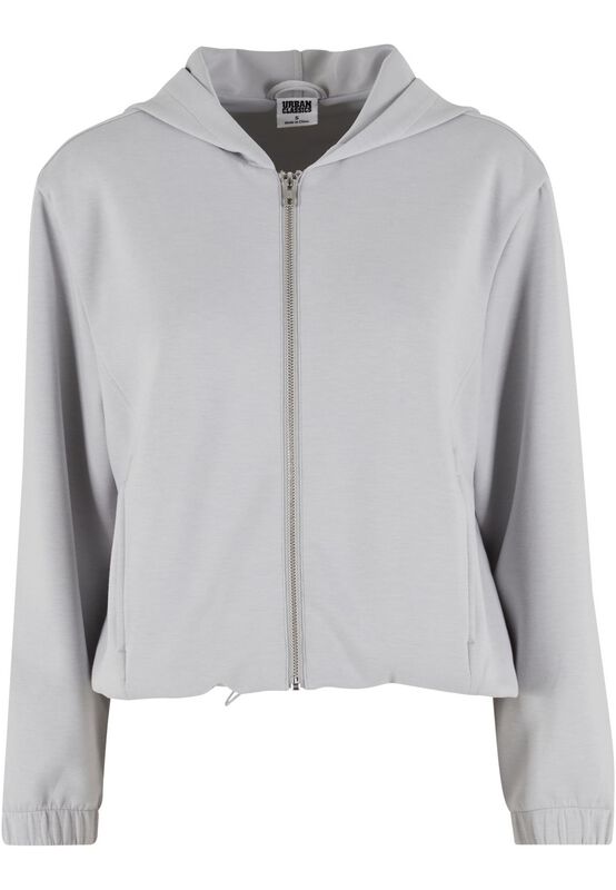 Capucha con cremallera  de Urban Classics - Sudadera Scuba para mujer - Mujer - Gris
