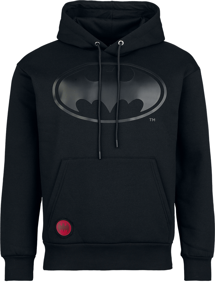 Batman  Hoodie - Heat Logo - Black on Black - for Men - black