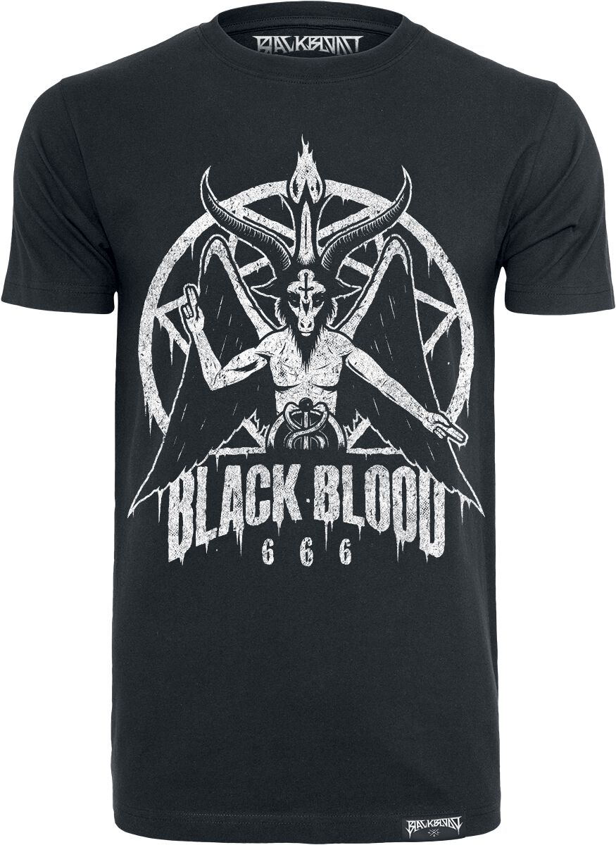 Black Blood by Gothicana – Gothic T-Shirt – Baphomet – S bis M – für Männer – Größe S – schwarz Black Blood by Gothicana – Gothic T-Shirt – Baphomet – S bis M – für Männer – Größe S – schwarz
