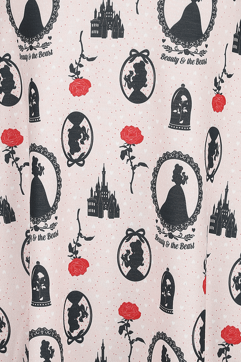 Die Schöne und das Biest Rose Mittellanges Kleid rosa