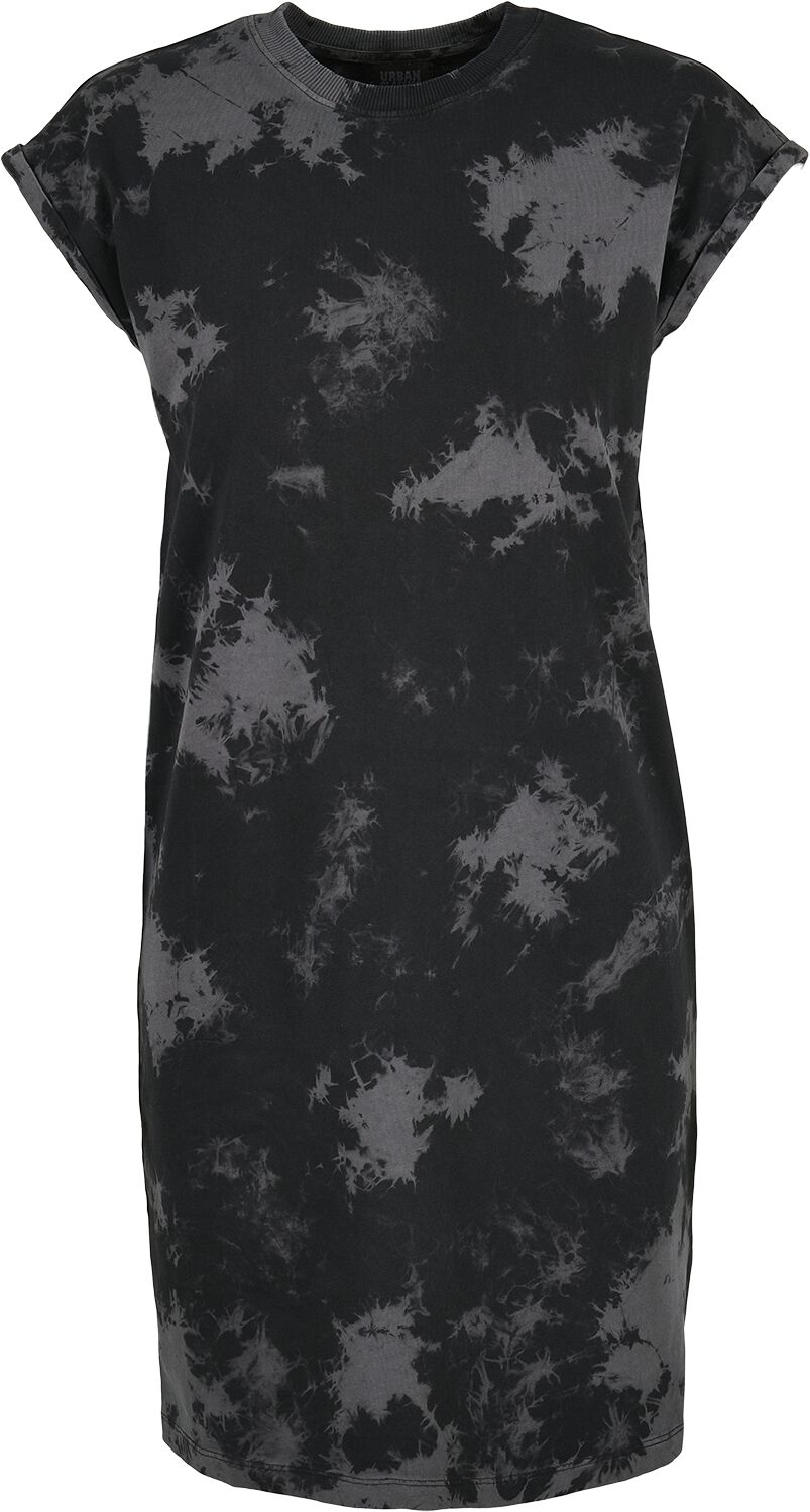 Urban Classics Ladies Bleach Dress Kurzes Kleid schwarz grau in XL
